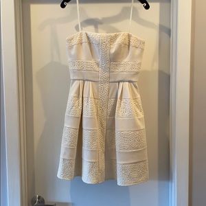 BCBG strapless cream cocktail dress, Size 6